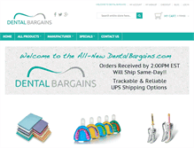 Tablet Screenshot of dentalbargains.com